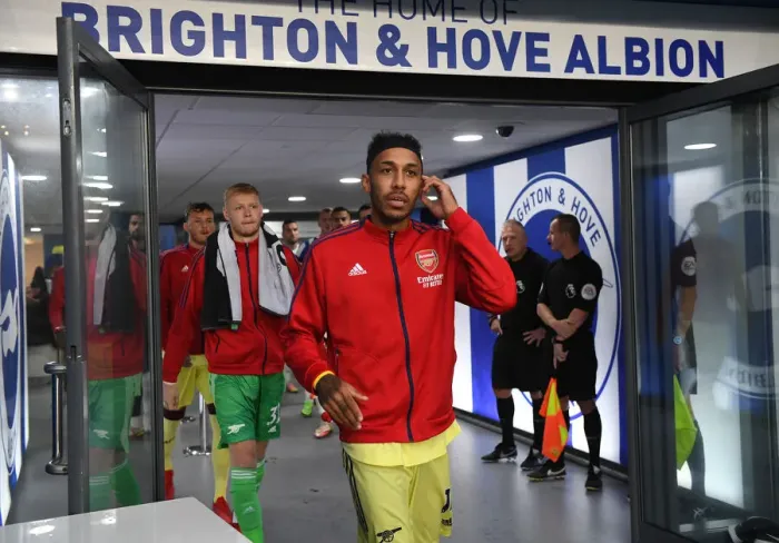 Framed Print : Arsenal's Aubameyang Prepares for Brighton Showdown in Premier League Framed Print : Arsenal's Aubameyang Prepares for Brighton Showdown in Premier League