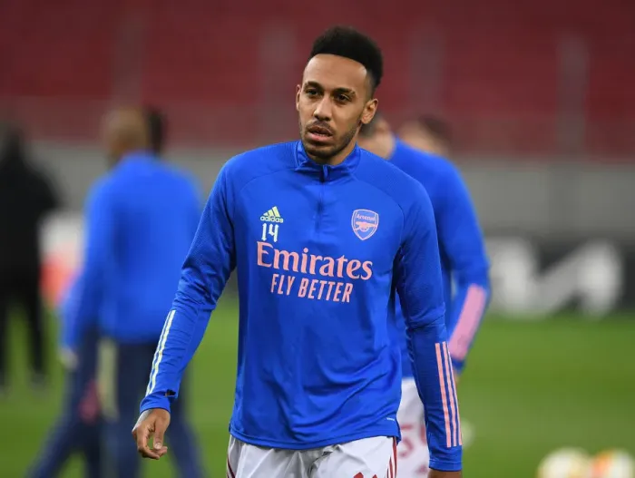 Framed Print : Arsenal's Aubameyang Prepares for SL Benfica Showdown in Europa League