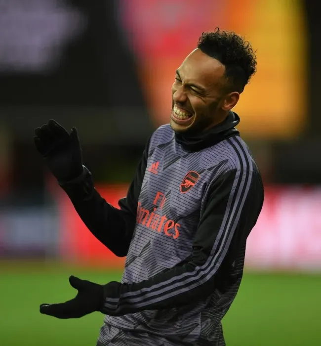 Framed Print : Arsenal's Aubameyang Prepares for Standard Liege Europa League Showdown Framed Print : Arsenal's Aubameyang Prepares for Standard Liege Europa League Showdown