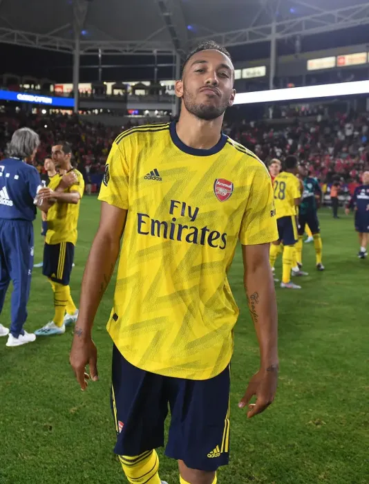 Framed Print : Arsenal's Aubameyang Reacts After 2019 Arsenal v Bayern Munich Friendly Match Framed Print : Arsenal's Aubameyang Reacts After 2019 Arsenal v Bayern Munich Friendly Match
