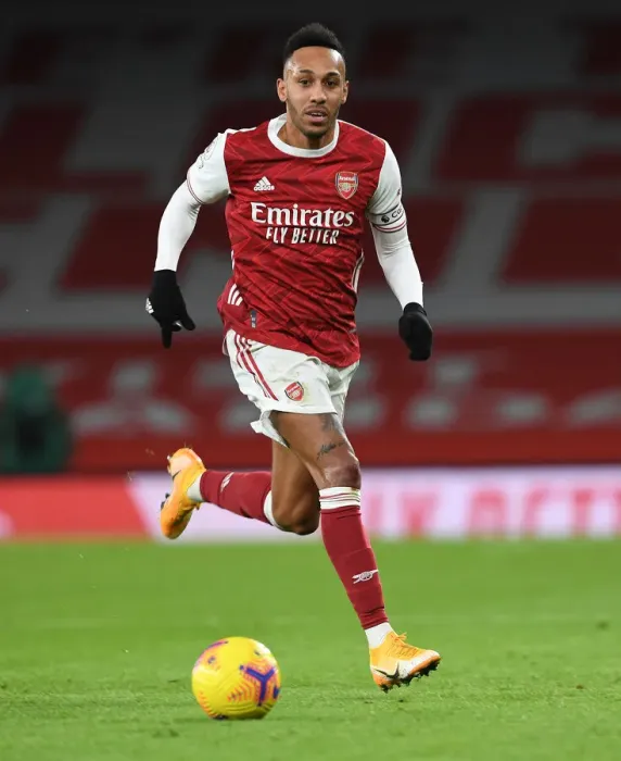 Framed Print : Arsenal's Aubameyang Scores Alone: Emirates Emptied vs. Newcastle (2020-21)