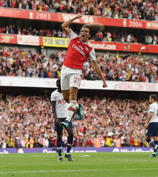 Arsenal's Aubameyang Scores Brace Against Tottenham: Guendouzi's Thrilling Celebration (2019-20 Premier League)