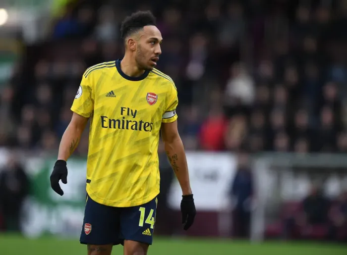 Framed Print : Arsenal's Aubameyang Scores Brilliant Goal: Burnley vs. Arsenal, Premier League 2019-2020