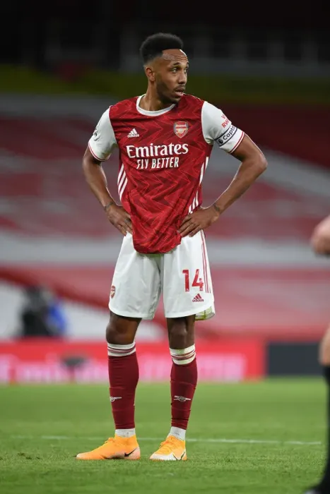 Framed Print : Arsenal's Aubameyang Scores Brilliant Goals: Arsenal Victorious Over West Ham United (2020-21)