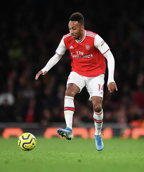 Framed Print : Arsenal's Aubameyang Scores Brilliant Goals: Arsenal vs. Crystal Palace (2019-20)