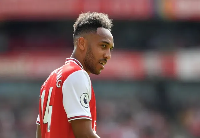 Framed Print : Arsenal's Aubameyang Scores Brilliant Goals in Arsenal's Victory over Burnley (2019-20 Premier League)