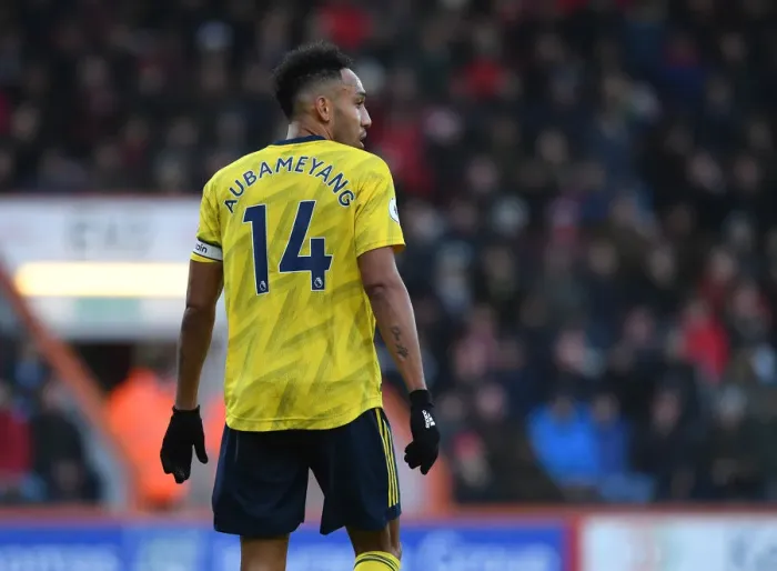 Framed Print : Arsenal's Aubameyang Scores Brilliantly Against AFC Bournemouth (December 2019, Premier League)