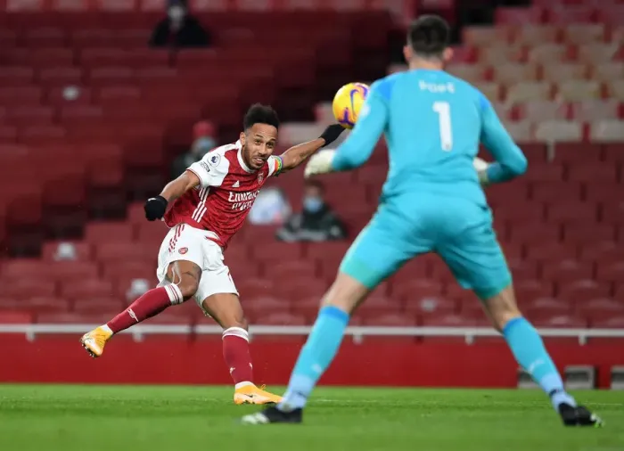 Framed Print : Arsenal's Aubameyang Scores at Emirates: Arsenal vs Burnley, Premier League 2020-21 Framed Print : Arsenal's Aubameyang Scores at Emirates: Arsenal vs Burnley, Premier League 2020-21