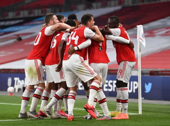 Framed Print : Arsenal's Aubameyang Scores in FA Cup Semi-Final Victory over Manchester City Framed Print : Arsenal's Aubameyang Scores in FA Cup Semi-Final Victory over Manchester City