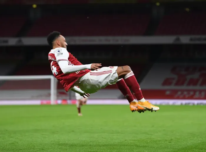Framed Print : Arsenal's Aubameyang Scores First Goal in Empty Emirates: Arsenal vs. Newcastle (2020-21) Framed Print : Arsenal's Aubameyang Scores First Goal in Empty Emirates: Arsenal vs. Newcastle (2020-21)