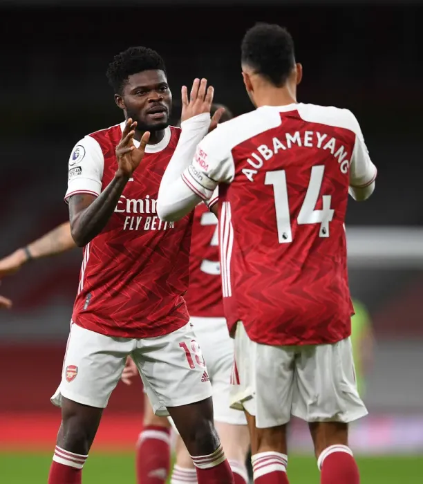 Framed Print : Arsenal's Aubameyang Scores First Goal vs. Newcastle United in Empty Emirates Stadium (2020-21)