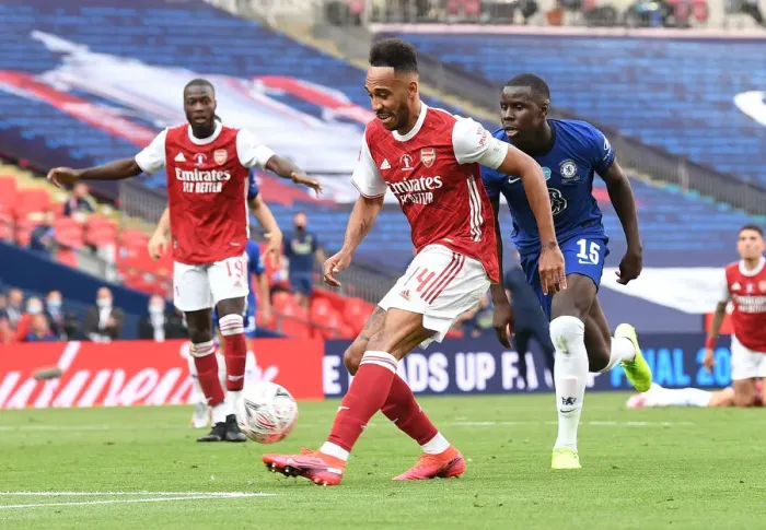 Framed Print : Arsenal's Aubameyang Scores Historic FA Cup Goal in Empty Wembley Stadium (Arsenal vs. Chelsea, 2020) Framed Print : Arsenal's Aubameyang Scores Historic FA Cup Goal in Empty Wembley Stadium (Arsenal vs. Chelsea, 2020)