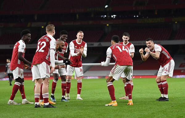 Arsenal's Aubameyang Scores Historic First Goal in Empty Emirates Against Newcastle (2020-21)