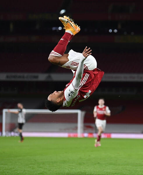 Arsenal's Aubameyang Scores Historic Goal in Empty Emirates Against Newcastle (2020-21)