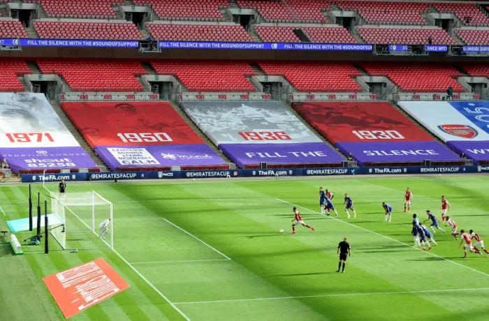 Framed Print : Arsenal's Aubameyang Scores Penalty Goal at Empty FA Cup Final vs Chelsea, 2020 Framed Print : Arsenal's Aubameyang Scores Penalty Goal at Empty FA Cup Final vs Chelsea, 2020