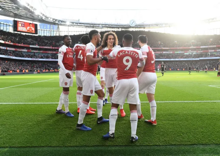 Framed Print : Arsenal's Aubameyang Scores Second Goal Against Burnley in Premier League
