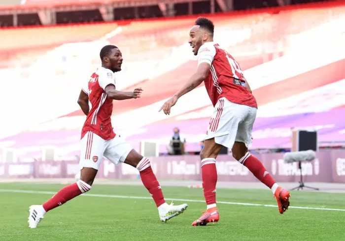 Framed Print : Arsenal's Aubameyang Scores Second Goal: FA Cup Final vs Chelsea (Empty Wembley Stadium, 2020) Framed Print : Arsenal's Aubameyang Scores Second Goal: FA Cup Final vs Chelsea (Empty Wembley Stadium, 2020)