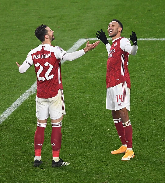 Arsenal's Aubameyang Scores Second Goal Against Newcastle United in FA Cup Third Round