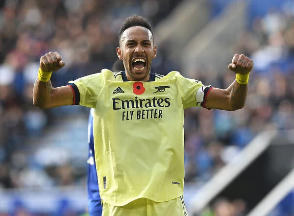 Arsenal's Aubameyang Scores Thriller, Celebrates in Style: Premier League Victory vs Leicester City, 2021-22