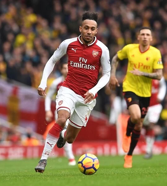 Arsenal's Aubameyang Scores Against Watford (2017-18)