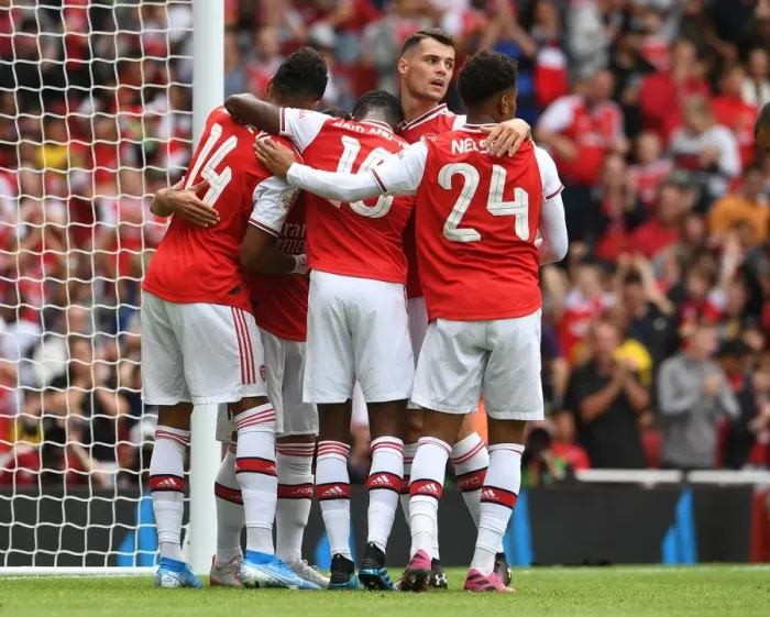 Framed Print : Arsenal's Aubameyang Scores the Winning Goal in Emirates Cup Victory over Olympique Lyonnais