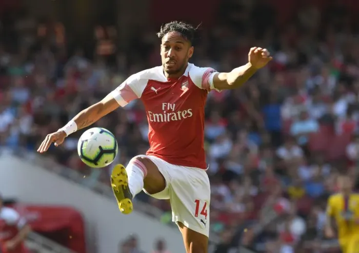 Framed Print : Arsenal's Aubameyang Shines in Premier League Clash Against Crystal Palace Framed Print : Arsenal's Aubameyang Shines in Premier League Clash Against Crystal Palace