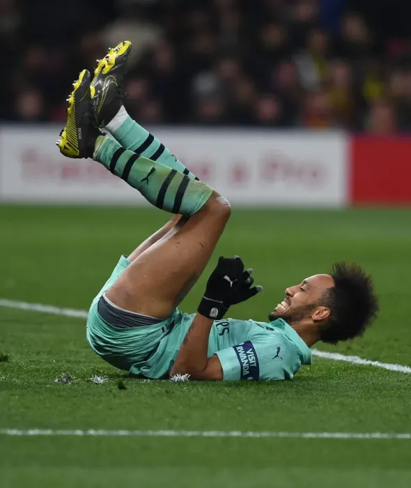 Framed Print : Arsenal's Aubameyang Shines in Watford Clash: Premier League 2018-19