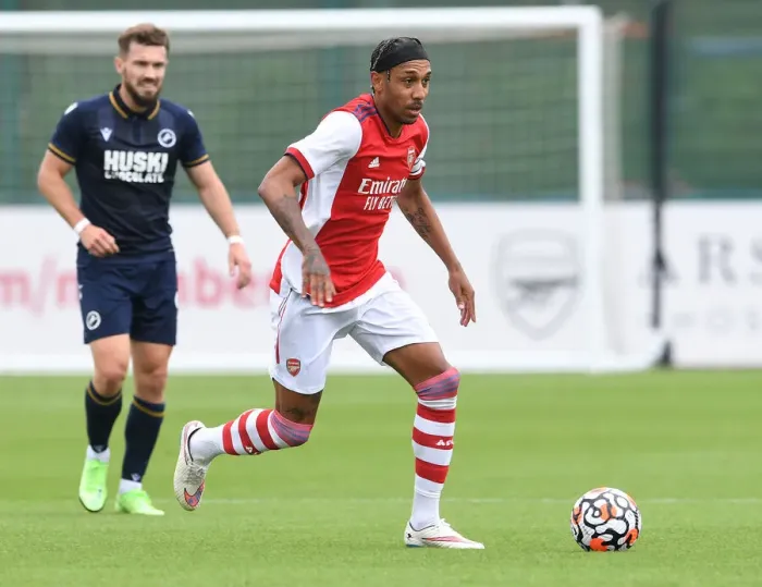 Framed Print : Arsenal's Aubameyang Stars in 2021-22 Pre-Season Win Against Millwall Framed Print : Arsenal's Aubameyang Stars in 2021-22 Pre-Season Win Against Millwall