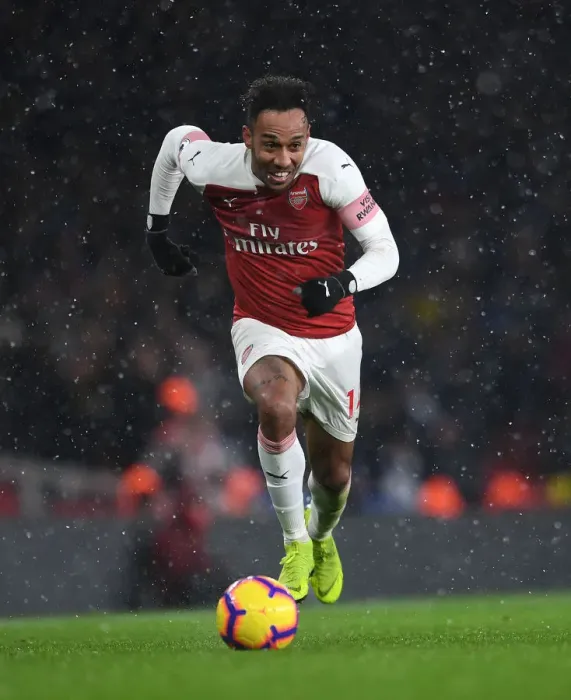 Framed Print : Arsenal's Aubameyang Stars in Arsenal vs. Cardiff Premier League Showdown (2018-19)