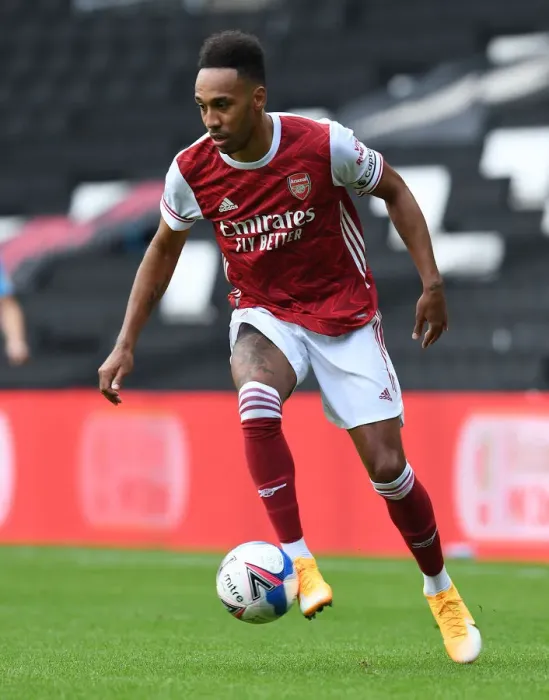 Framed Print : Arsenal's Aubameyang Stars in MK Dons Pre-Season Victory