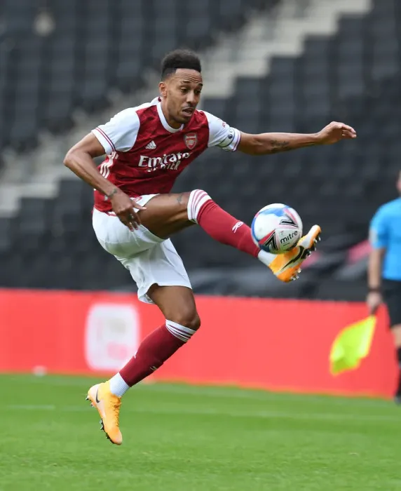 Framed Print : Arsenal's Aubameyang Stars in Pre-Season Win over MK Dons