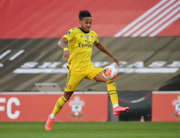 Framed Print : Arsenal's Aubameyang Stars in Southampton Showdown: Premier League 2019-2020