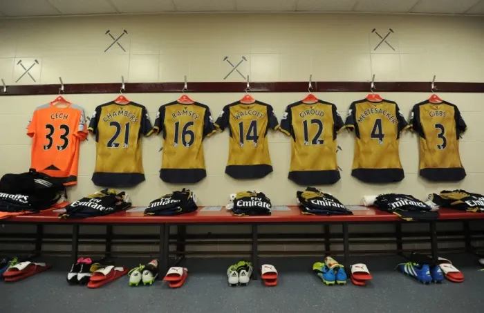 Framed Print : Arsenal's Away Kit Prepared for West Ham Showdown in Premier League (2015-16) Framed Print : Arsenal's Away Kit Prepared for West Ham Showdown in Premier League (2015-16)