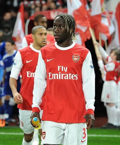 Arsenal's Bacary Sagna Celebrates in Arsenal's 3-0 Carling Cup Semi-Final Win Over Ipswich Town