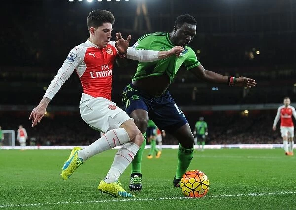 Arsenal's Bellerin Battles Wanyama in Intense Premier League Showdown (2015-16)