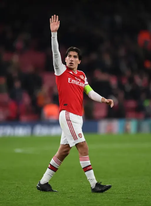 Framed Print : Arsenal's Bellerin Celebrates in Arsenal FC vs Vitoria Guimaraes, UEFA Europa League 2019-20
