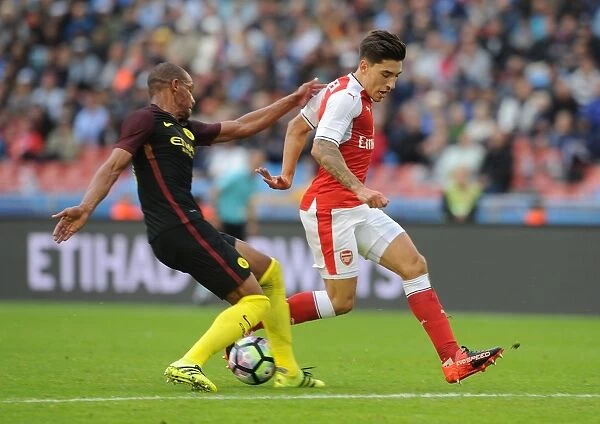 Arsenal's Bellerin Clashes with Manchester City's Fernando in 2016 Pre-Season Showdown