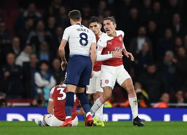 Arsenal's Bellerin Clashes with Tottenham's Winks: Intense Rivalry in the Premier League