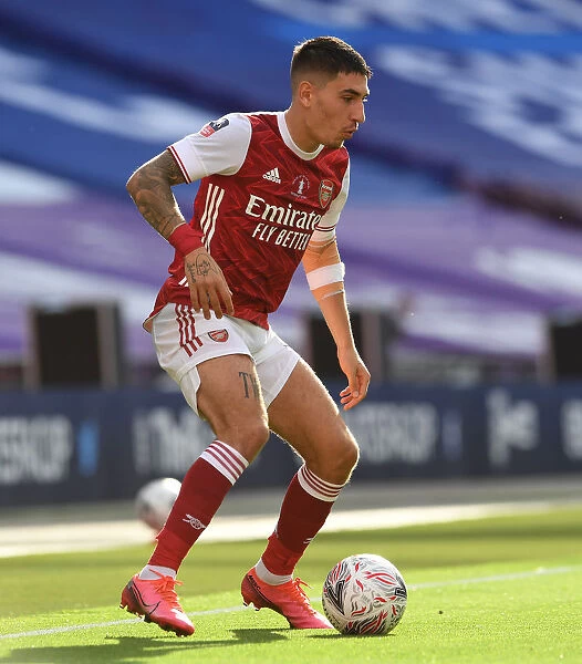 Arsenal's Bellerin at Empty FA Cup Final Against Chelsea, 2020