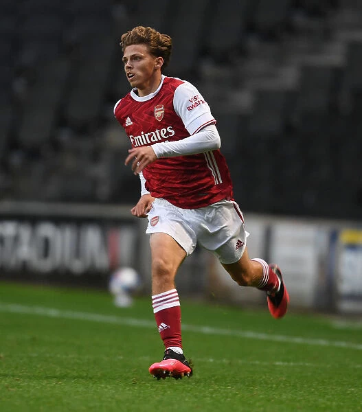 Arsenal's Ben Cottrell in Action during MK Dons Pre-Season Friendly, August 2020