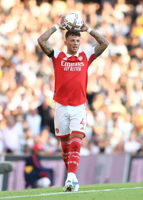 Framed Print : Arsenal's Ben White in Action: Arsenal vs. Fulham, 2022-23 Premier League