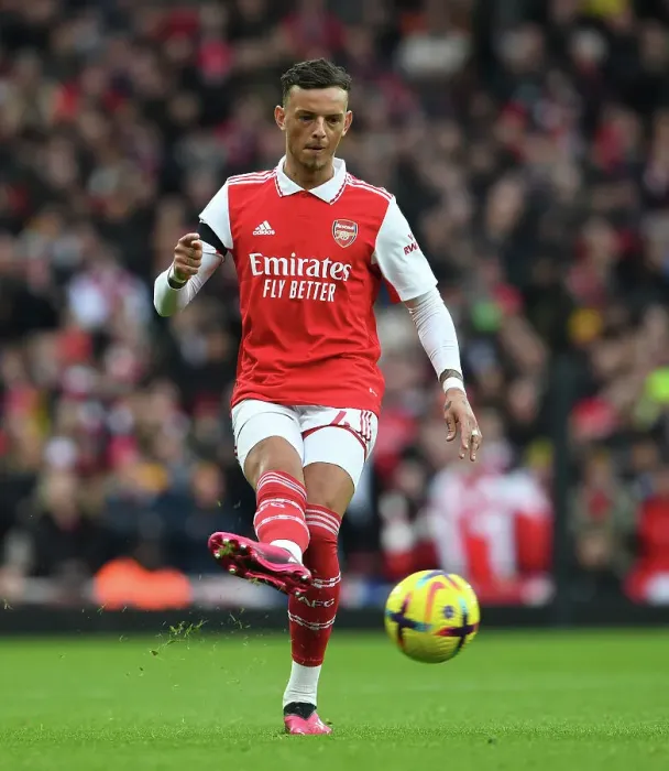 Framed Print : Arsenal's Ben White in Action: Arsenal vs. Brentford, Premier League 2022-23