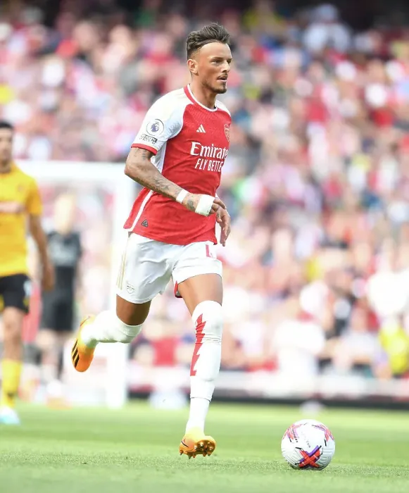 Framed Print : Arsenal's Ben White in Action: Premier League Clash Against Wolverhampton Wanderers, 2022-23 Framed Print : Arsenal's Ben White in Action: Premier League Clash Against Wolverhampton Wanderers, 2022-23