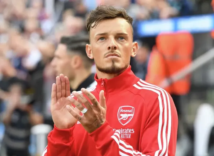 Framed Print : Arsenal's Ben White Faces Newcastle United in Premier League Showdown (2022-23)