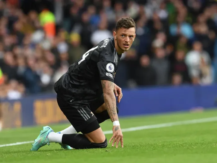 Framed Print : Arsenal's Ben White Faces Off Against Leeds United in Premier League Showdown (2022-23)