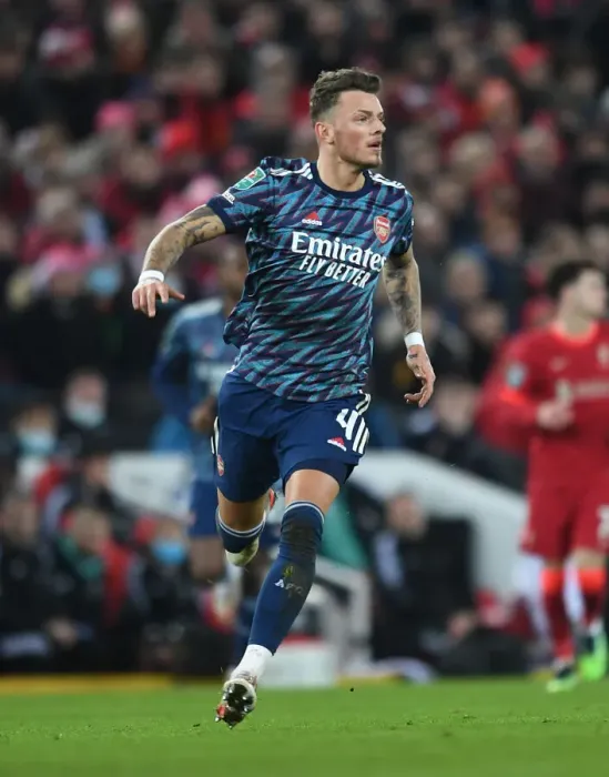 Framed Print : Arsenal's Ben White Faces Off Against Liverpool in Carabao Cup Semi-Final Clash Framed Print : Arsenal's Ben White Faces Off Against Liverpool in Carabao Cup Semi-Final Clash