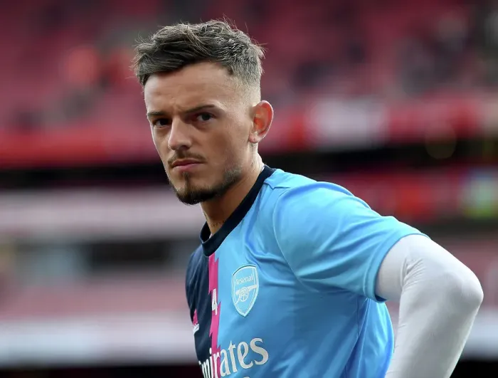 Framed Print : Arsenal's Ben White Gears Up for Arsenal v Chelsea Clash in Premier League, London 2023