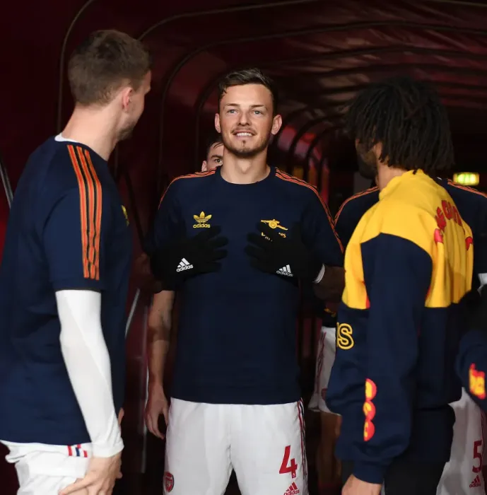 Framed Print : Arsenal's Ben White Gears Up for Arsenal v West Ham United Clash in Premier League
