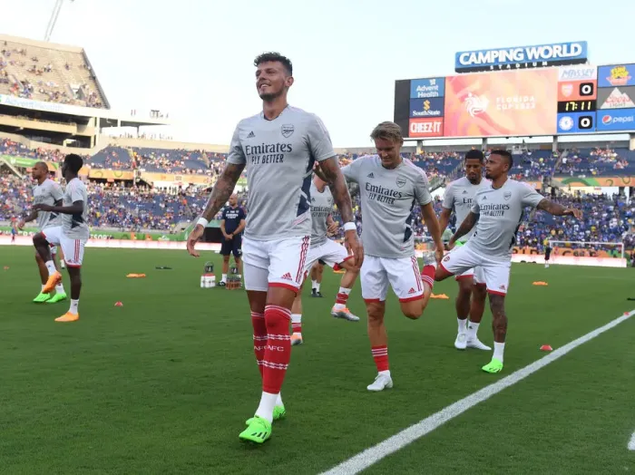 Framed Print : Arsenal's Ben White Gears Up for Chelsea Showdown at Florida Cup Framed Print : Arsenal's Ben White Gears Up for Chelsea Showdown at Florida Cup