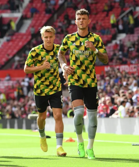 Framed Print : Arsenal's Ben White Gears Up for Manchester United Clash in Premier League (2022-23)
